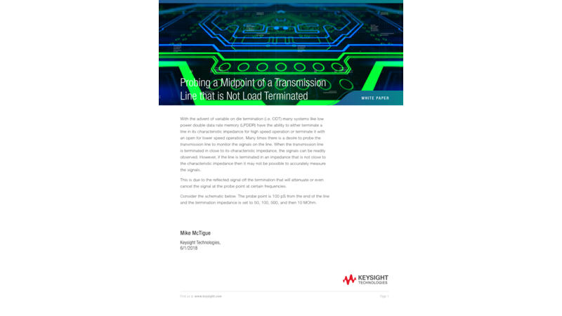 Probing a Midpoint of a Transmission Line that is Not Load Terminated 